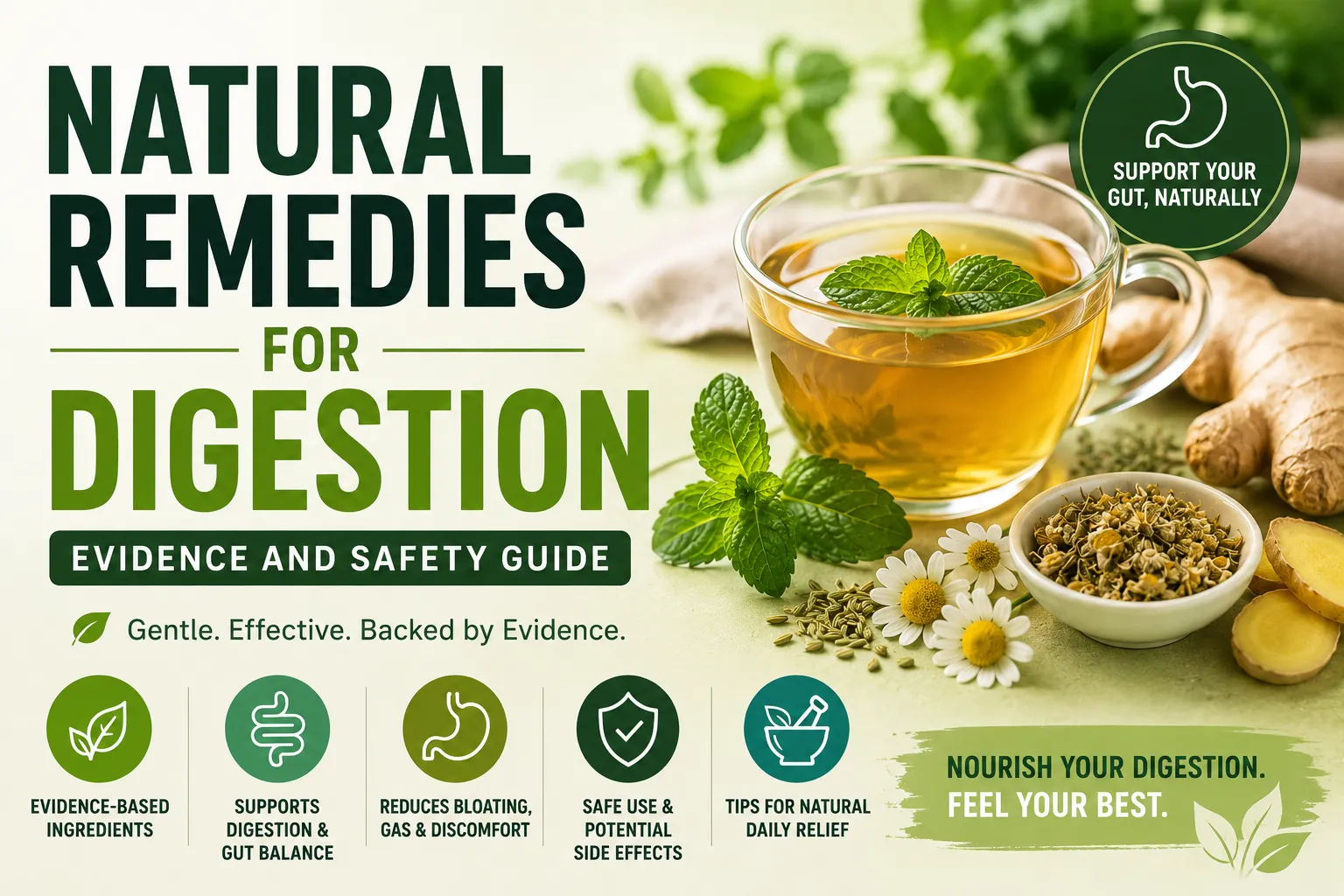 Natural Remedies for Digestion: Evidence and Safety Guide