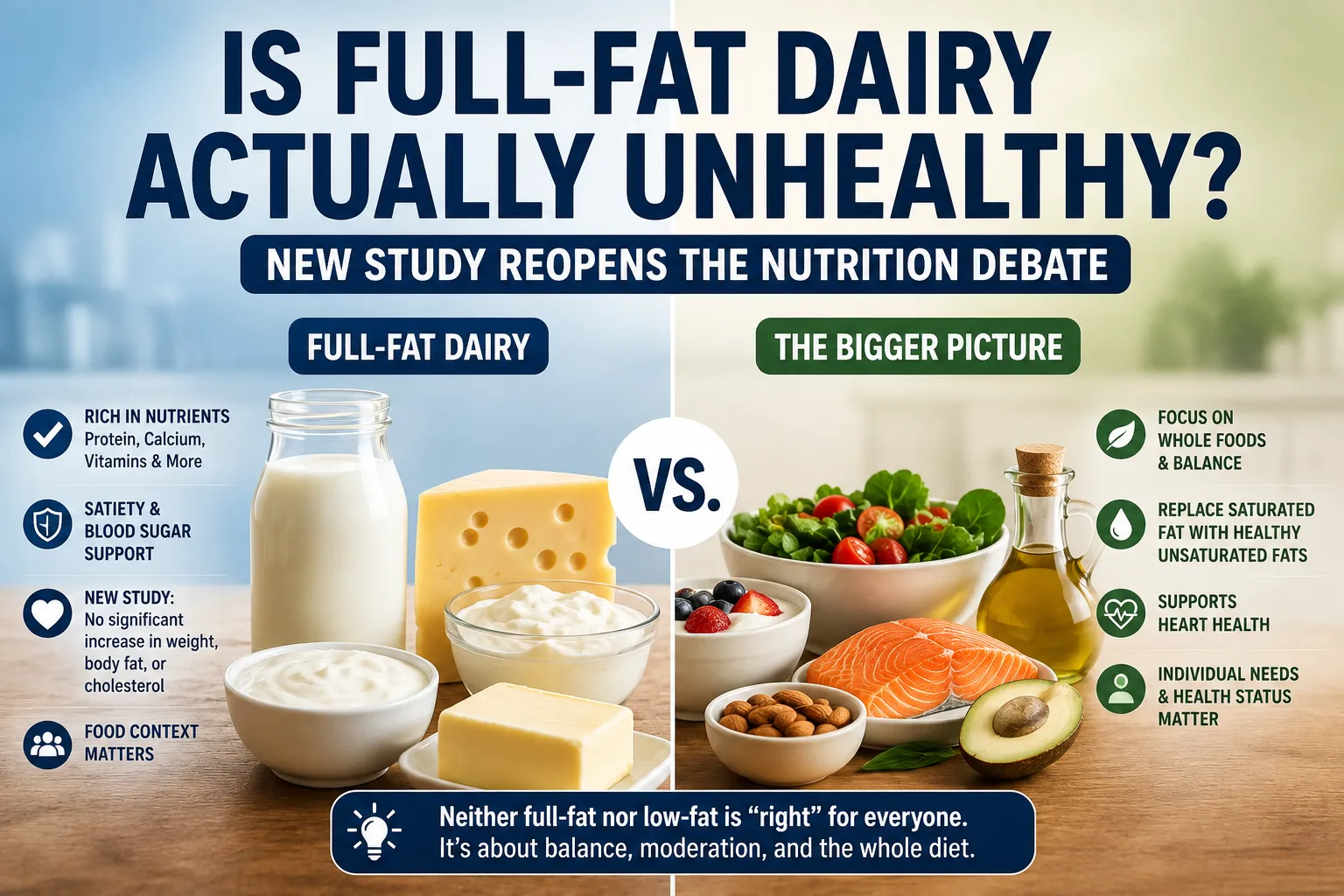 Is Full-Fat Dairy Actually Unhealthy? New Study Reopens the Nutrition Debate