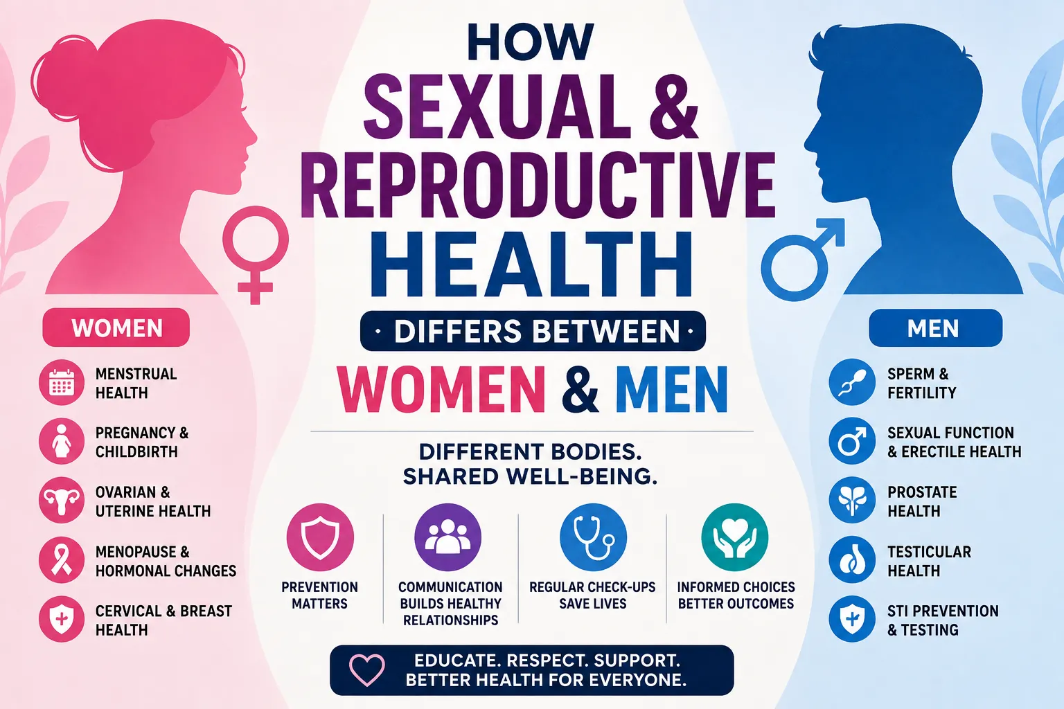 How Sexual and Reproductive Health Differs Between Women and Men