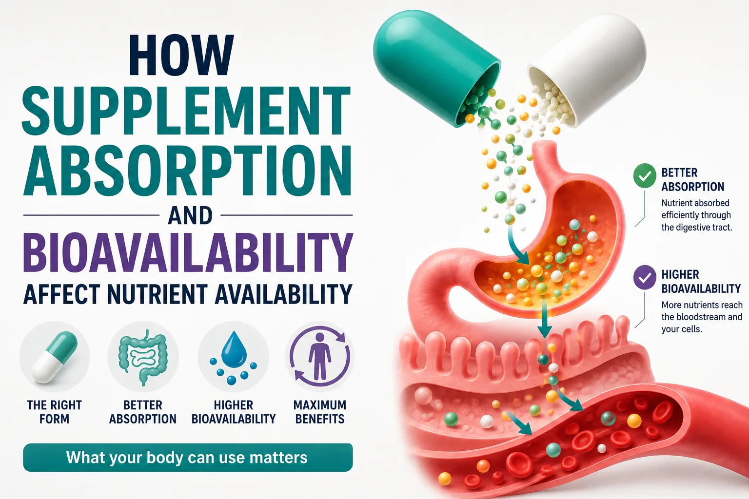 How Supplement Absorption and Bioavailability Affect Nutrient Availability