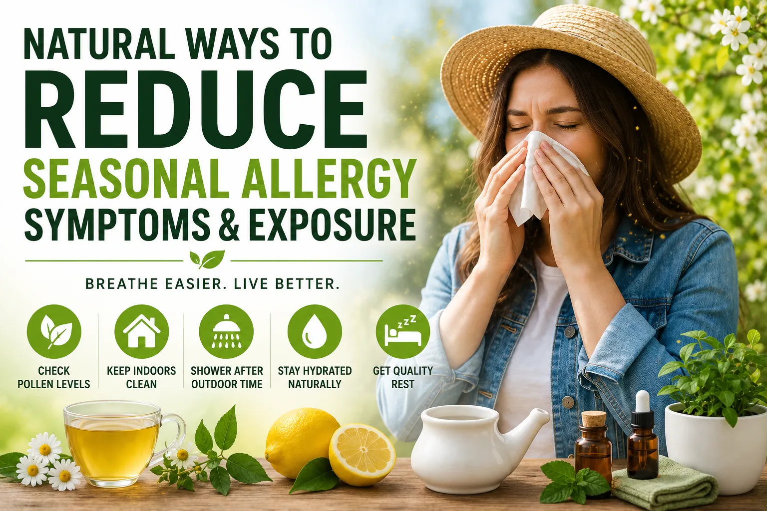 Natural Ways to Reduce Seasonal Allergy Symptoms and Exposure