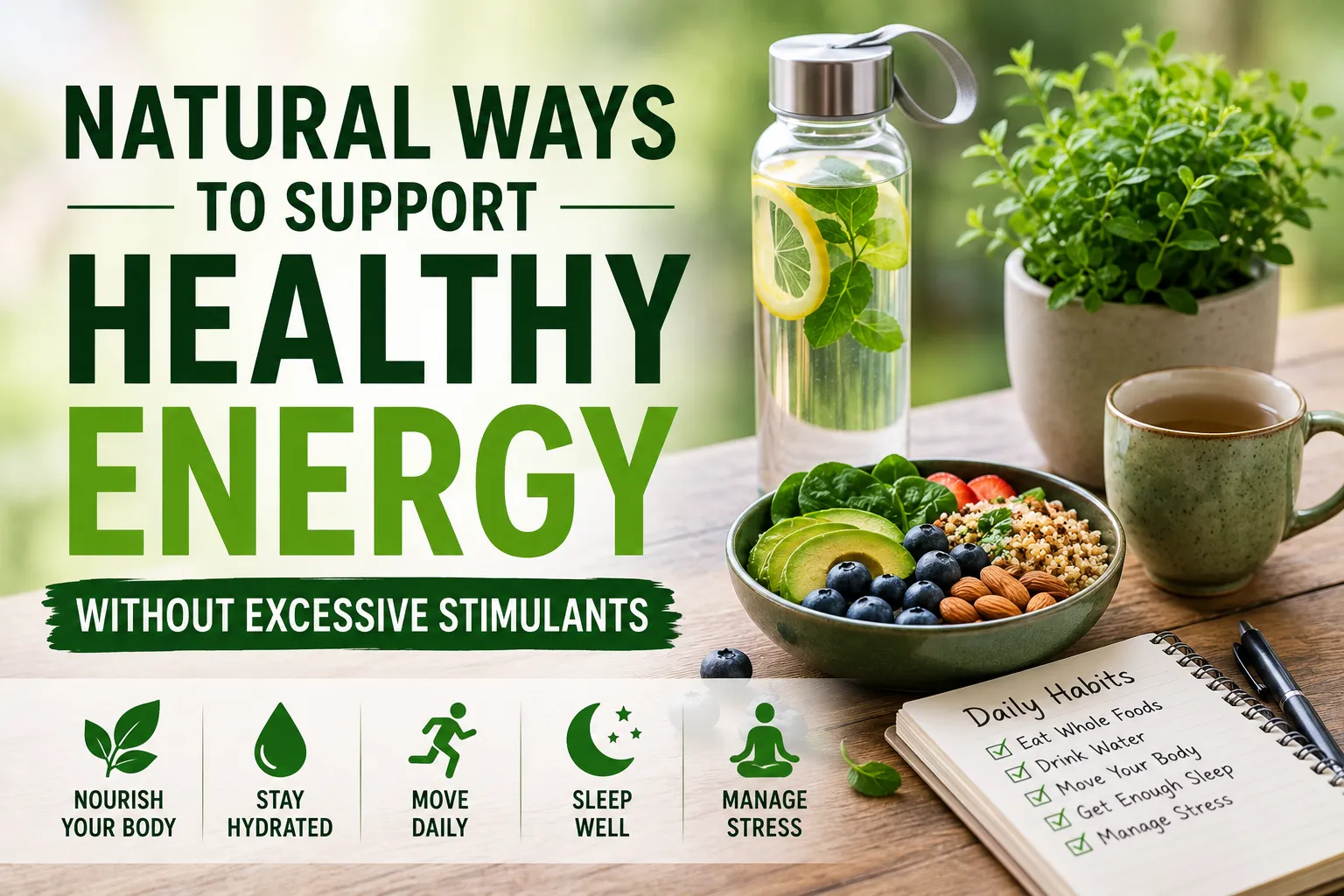 Natural Ways to Support Healthy Energy Levels Without Excessive Stimulants