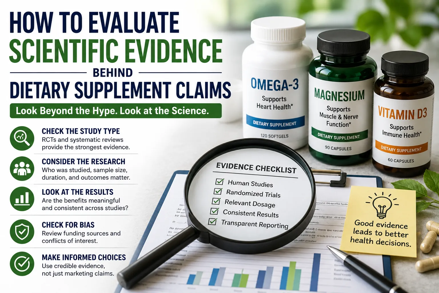 How to Evaluate Scientific Evidence Behind Dietary Supplement Claims