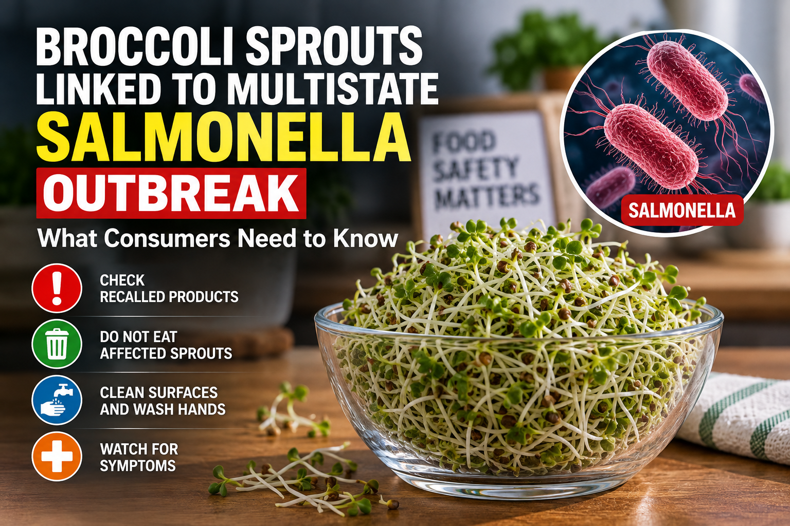 Broccoli Sprouts Linked to Multistate Salmonella Outbreak: What Consumers Need to Know